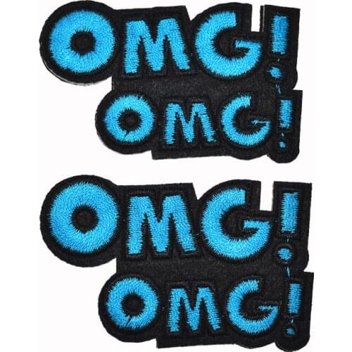 2Pcs Letter Pattern Iron On Patches For Clothing Embroidery Patch Badge Stickers DIY Accessories