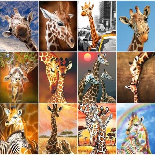 2021 New DIY Diamond Embroidery Painting Deer Picture Of Rhinestone Mosaic Animals Full Drill Layout Needlework Home Decor Gift