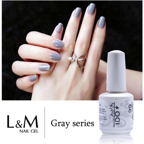 3 Pcs kit Gel Nail Polish UV LED Soak off Long Lasting IDO 15ML Gel Polish Nail Gel Sexy Grey Colors Series lacqure Nail UV Gel
