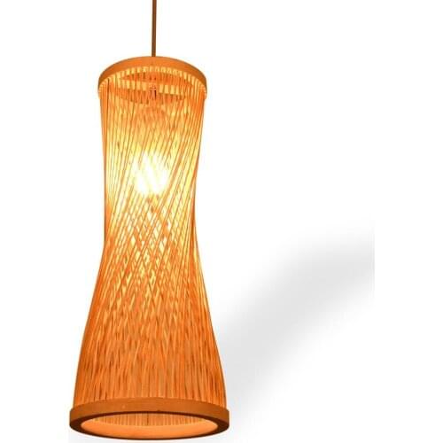 Bamboo pendant 1 lighting loft small lamp for farmhouse dining room suspension kitchen light fixture in restaurant shopping mall