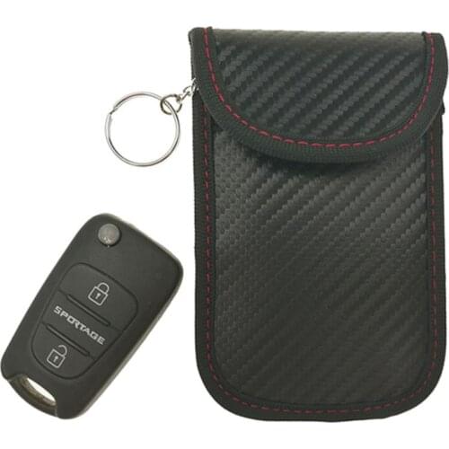 Car Key Signal Blocker Faraday Bag Keyless Fob RFID Blocking Case Storage Bag Car Key Organizer