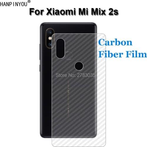 For Xiaomi Mi Mix 2s Mix2s 5.99" Durable 3D Anti-fingerprint Carbon Fiber Back Film Rear Screen Protector (Not Tempered Glass)