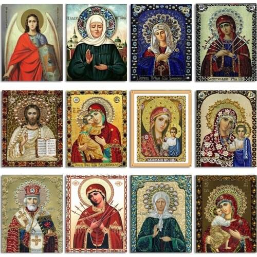 Full Square Diamond Painting Religious Diy Diamond Embroidery Cross Stitch Diamond Paintings Mosaic Picture Gift Handmake Jq641