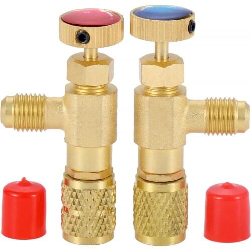 R12 R410 Refrigerant Charging Valve, R12 R22-1/4" Male to 1/4" Female, R410-1/4" Male to 5/16" Female for R12 R22 R410