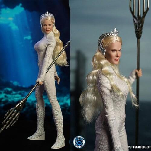 SUPER DUCK SET056 1/6 Queen Atlantis Head With Clothes & Head & Trident Suit Fit 12" Female Body