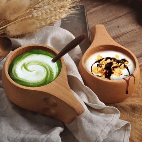Creative Chinese Portable Handmade Wood Coffee Mug Rubber Wooden Tea Milk Cups Water Drinking Mugs Drinkware Juice Lemon Teacup