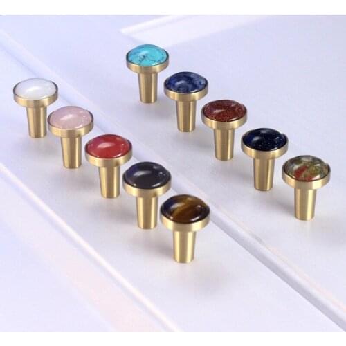 Brass New Furniture Handle Door Knobs and Handles for Cabinet Modern Kitchen Cupboard Drawer Crystal Pulls Wall Hanging Hooks