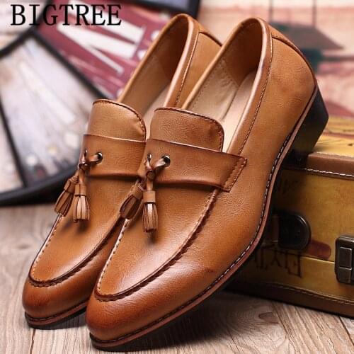 Loafers Men Wedding Slip On Shoes Men Classic Tassel Leather Shoes Men 2020 Coiffeur Wedding Dress Shoes Chaussure Homme Bona