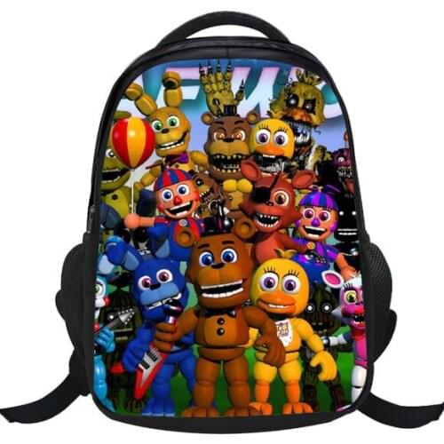 Midnight Toys Bear Print Cartoon Anime Backpack Student School Bag Large Capacity Bag Teenager Orthopedic Rucksack Mochila
