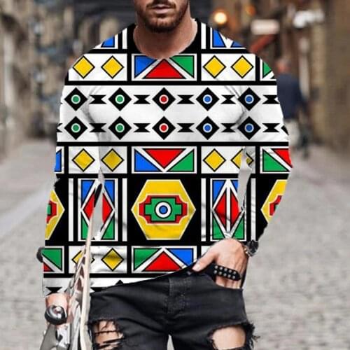 2021 autumn three-dimensional 3D digital long-sleeved T-shirt men and women fashion 3D T-shirt long-sleeved Harajuku casual fash