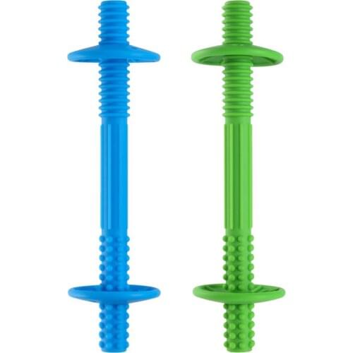 Hollow Teething Tubes Soft Silicone Teething Toys For Babies BPA Free Different Textures For Kids Autism Speech Tool Therapy Toy