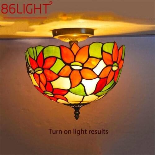 86LIGHT Tiffany Ceiling Light Contemporary Creative Lamp Fixtures LED Home For Living Dining Room