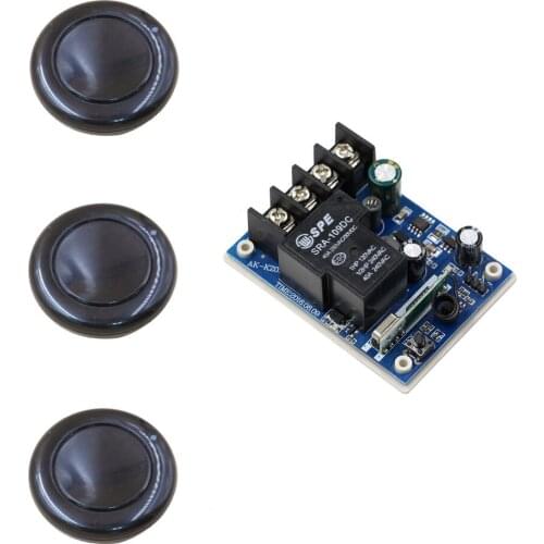 DC 12V-48V RF Wireless Remote Control Switch Radio Control Switches 1CH 40A Relay Module Receiver With Black Transmitter