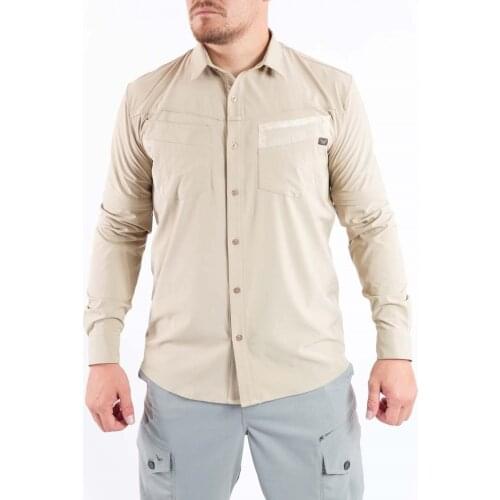 Bistrech shirt with zippered sleeve and mesh front pockets 03
