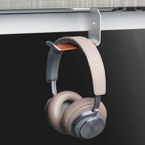 Self Adhesive Headphone Stand Hanger Hook Tape Under Desk L-Shape Headset Mount