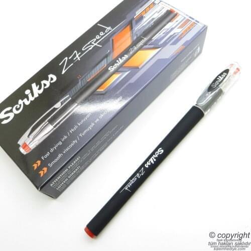 Scrikss İsme Special Speed Red Gel Pen 12'li Box | Scrikss Pen