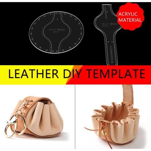 Acrylic Pattern Handmade Leather Goods Diy Coin Purse Coin Storage Bag Drawing Leather Paper Patterns Template