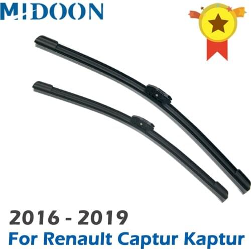 MIDOON Wiper LHD & RHD Front Wiper Blades For Renault Captur Kaptur 2016-2019 2018 Windshield Windscreen Front Window 26"+16"