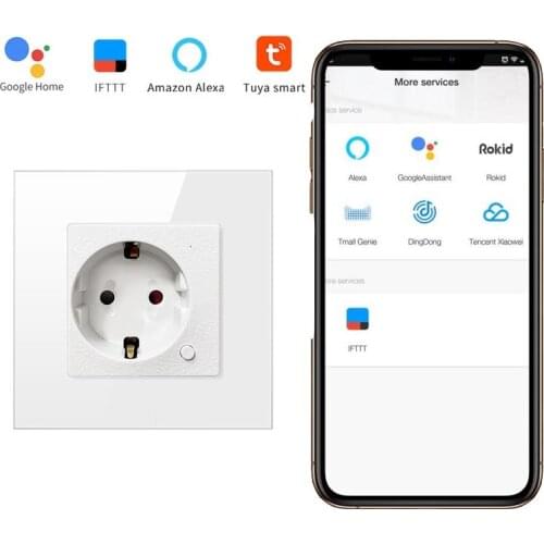 Smart Plug Wall Socket 10A EU Standard Electrical Power Outlet Wifi Smart Home Remote Control Works With Alexa Google Home