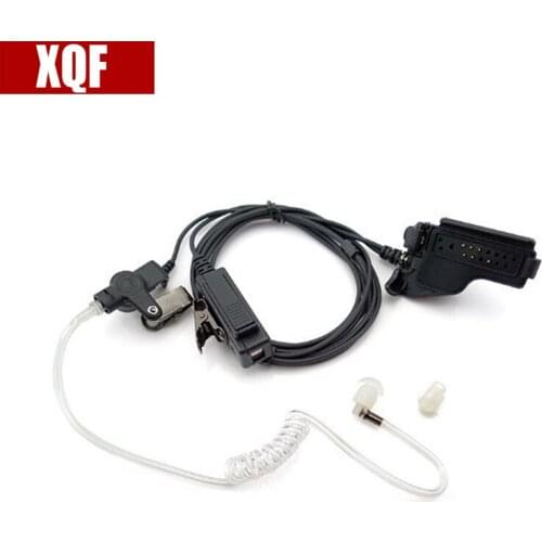 XQF Covert Acoustic Tube Earpiece Headset Mic for Motorola Ht1000 Ht2000 Jt1000 Radio Security Door Supervisor