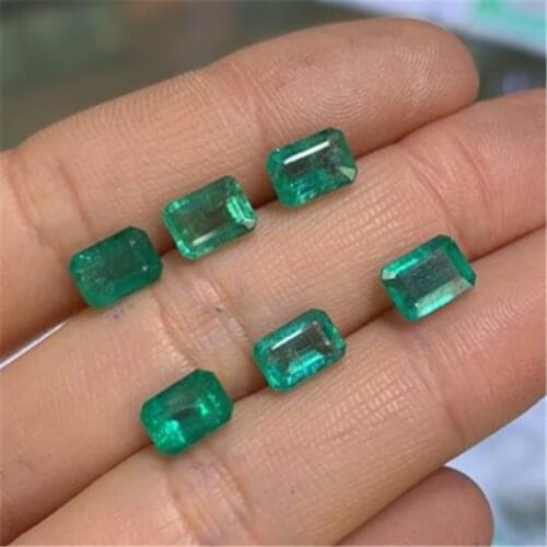1.1 ct big size 5mm*7mm natural emerald stone with good quality