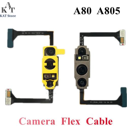 10Pcs Front Back Camera Flex Cable for Samsung Galaxy A90 5G A908 A908F Small Big Camera Connector Flex Cable Replacement Parts