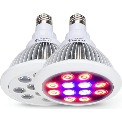 2pcs/Lot) E27 36W Par38 Led Grow Lights AC85-265V Red+Blue For Flower Hydroponics System indoor Garden Greenhouse Plants