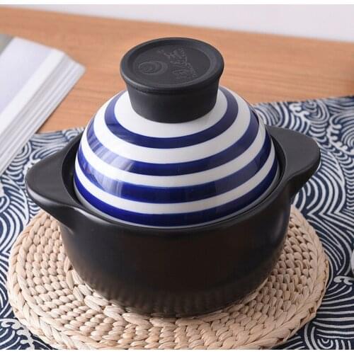 600ml Mini Stew Casserole Soup Pot Ceramic Pot Small Casserole Pot Comfortable Pot Ears with Fashion Bowl Cover