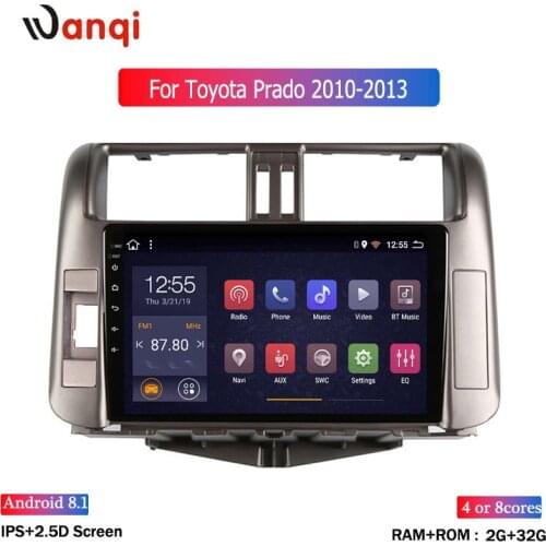 Wan qi9'' IPS No 1 Din Android Car Multimedia Player AutoRadio Stereo GPS Navigation For Toyota Land Cruiser Prado 150 2010-2013