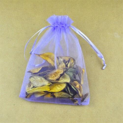 Free Shipping Wholesale 100pcs/lot 15x20cm purple color Drawable Organza Jewelry Packaging Wedding Gift Bags&Pouches