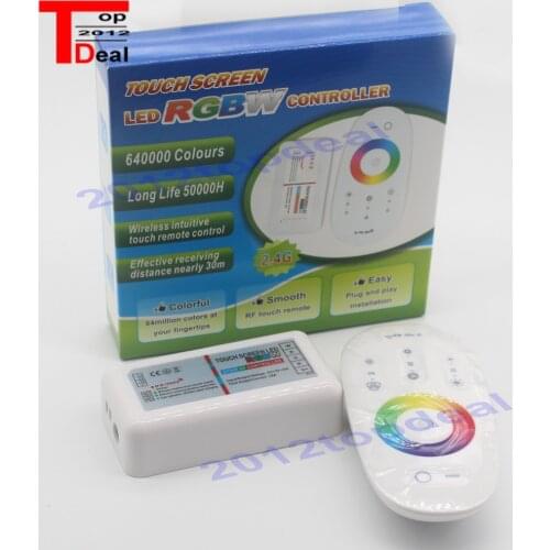 Touch Screen LED RGBW Controller 2.4G Wireless DC12-24V Touch RF Remote Control For RGBW LED Strip
