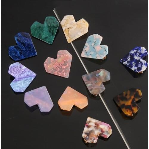 Shiny lovely Shell Hairgrip Fashion Hair Accessories Gift NEW Fashion Acrylic Heart Shape Hair Clips for Women Girls Hairpins