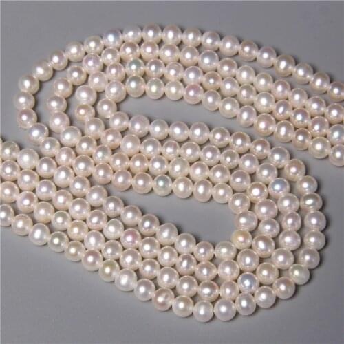 Elegant Fashion Real Round White Cultured Freshwater 5mm Pearls Beads Wholesale Natural Pearl Bead For Women Jewelry Making Hand