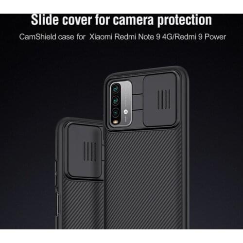 For Xiaomi Redmi 9 Power Case NILLKIN Slide Camera Protection Case For Xiaomi Redmi 9 Power Anti-skid Camshield Anti-fingerprint