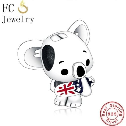 FC Jewelry Fit Original Brand Charm Bracelet 100% 925 Silver Australia Flag Surfing Koala Beads Making Women Berloque 2020 New