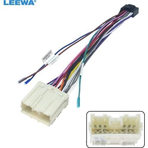 LEEWA Car Audio DVD 16PIN Android Power Cable Adapter For Dongfeng Fengxing Lingzhi M3/M5 Power Wiring Harness #CA6381