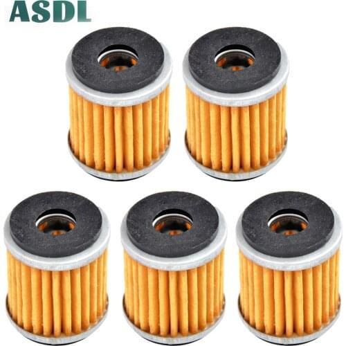 5pcs Oil Filter For Yamaha YZF R125 125 WR 125R 125X YZ 250 250F 450F 450 WR250F WR450F WR250X WR250R YZ450F YZ250F YZ250 YFZ450