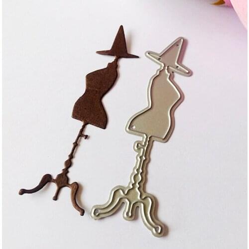 Halloween witch stand Metal Cutting Dies Stencil Scrapbooking DIY Album Stamp Paper Card Embossing Decor Craft