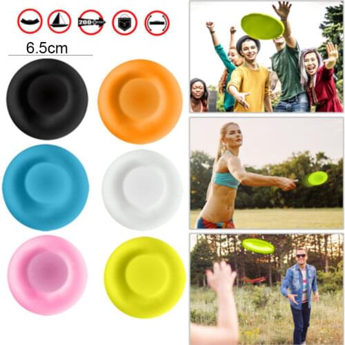 Mini Beach flying disk for outdoor sports silicone disc decompression toys to play beach entertainment toys games for kids