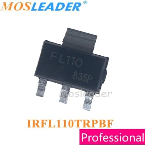 Mosleader IRFL110 SOT223 100PCS 1000PCS FL110 IRFL110TRPBF IRFL110PBF IRFL110TR N-channel 100V 1.5A Made in China High quality