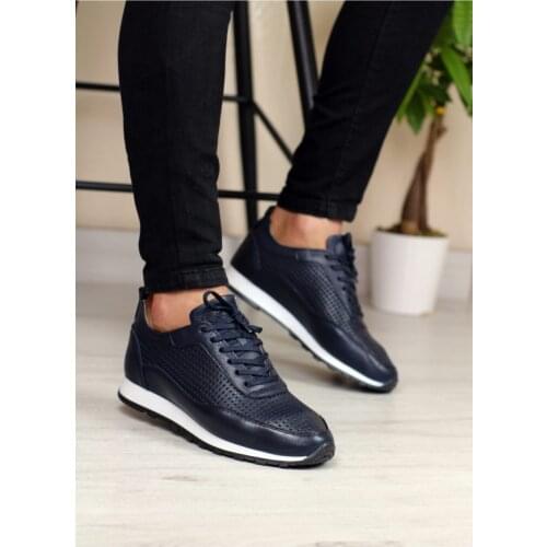 Mens Genuine Leather casual new model and design hand made with ultra-light and comfortable sneaker