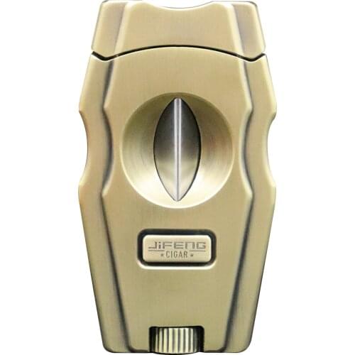 JIFENG Stainless Steel Cigar V Cut Blade Tobacco Cigarette Cigar Cutter Ring Gauge With Cigar Punch Stand 3 in 1 CT-005a