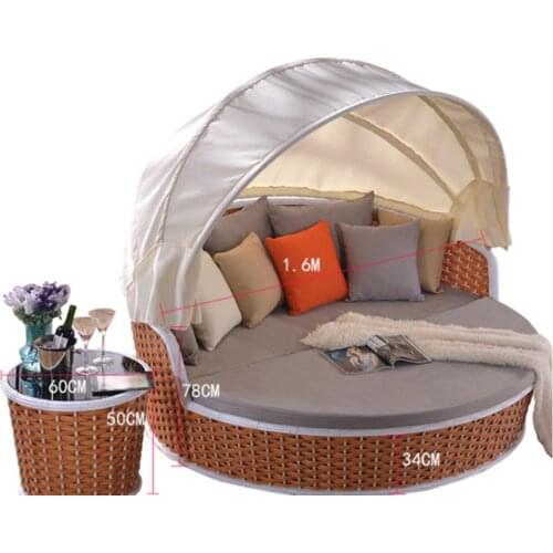 New arrival patio outdoor garden wicker daybed furniture sales