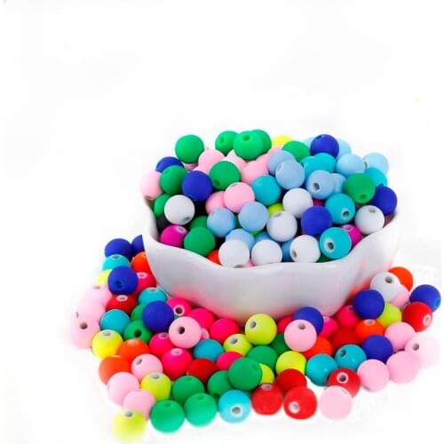 Wholesale NEW Rubber Glass Beads High quality 8mm Candy Color Neon Matte Beads Handmade making DIY 50pcs