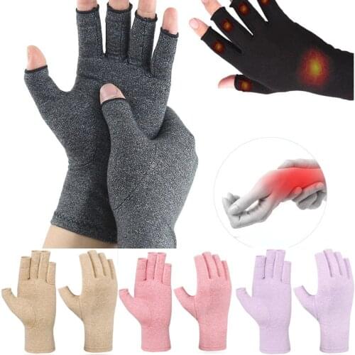 1Pair Arthritis Gloves Premium Arthritic Joint Pain Relief Hand Gloves Therapy Open Fingers Gloves Winter Warm for Man and Women