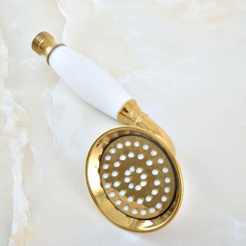 Luxury Polished Gold Color Brass Telephone Shape Hand Spray Handheld Shower head / Bathroom Accessory (Standard 1/2") mhh049