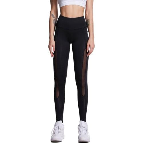 Mesh Yoga Leggings Compression Fitness Leggings Tummy Control Athletic Yoga Pants Hip Up Leggings Sport Women Fitness