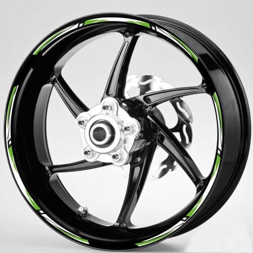 Reflective Green - White Rim Strip Sticker CinarExtreme
