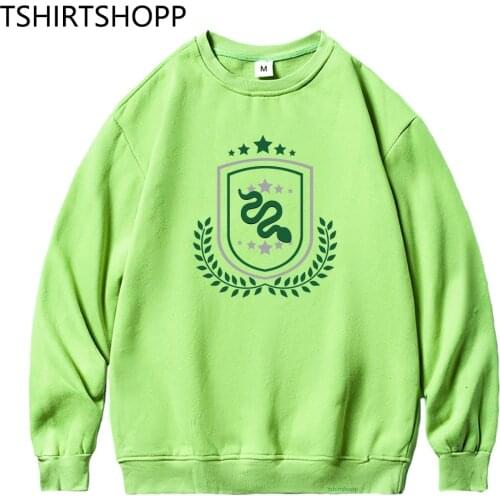 Slytherin Sweater Draco Malfoy Hoodie Women Casual Loose Oversized Hoodies Female Harajuku Fleece Sweatshirt Hoodies Pullovers