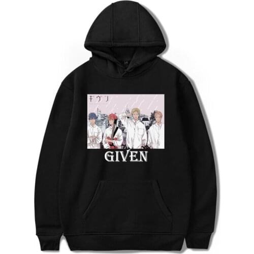 Anime Given Hoodie Music Manga Printed Mafuyu Unisex Pullover Women Men Oversized Tracksuit Harajuku Streetwear Fashion Clothing